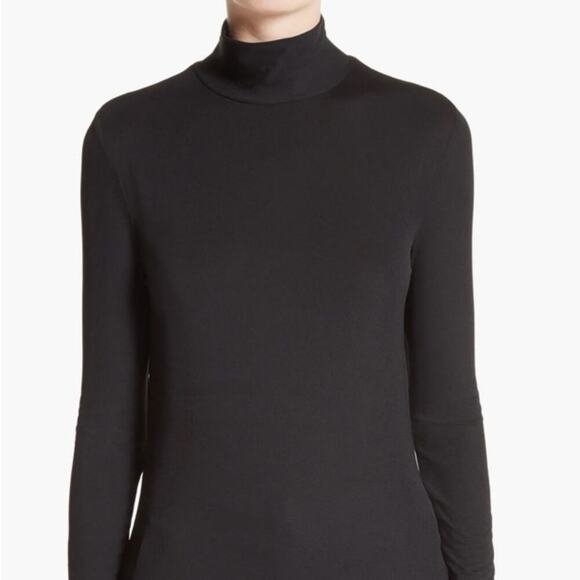 St. John Fine Turtleneck Top Size Small Black - Picture 1 of 8